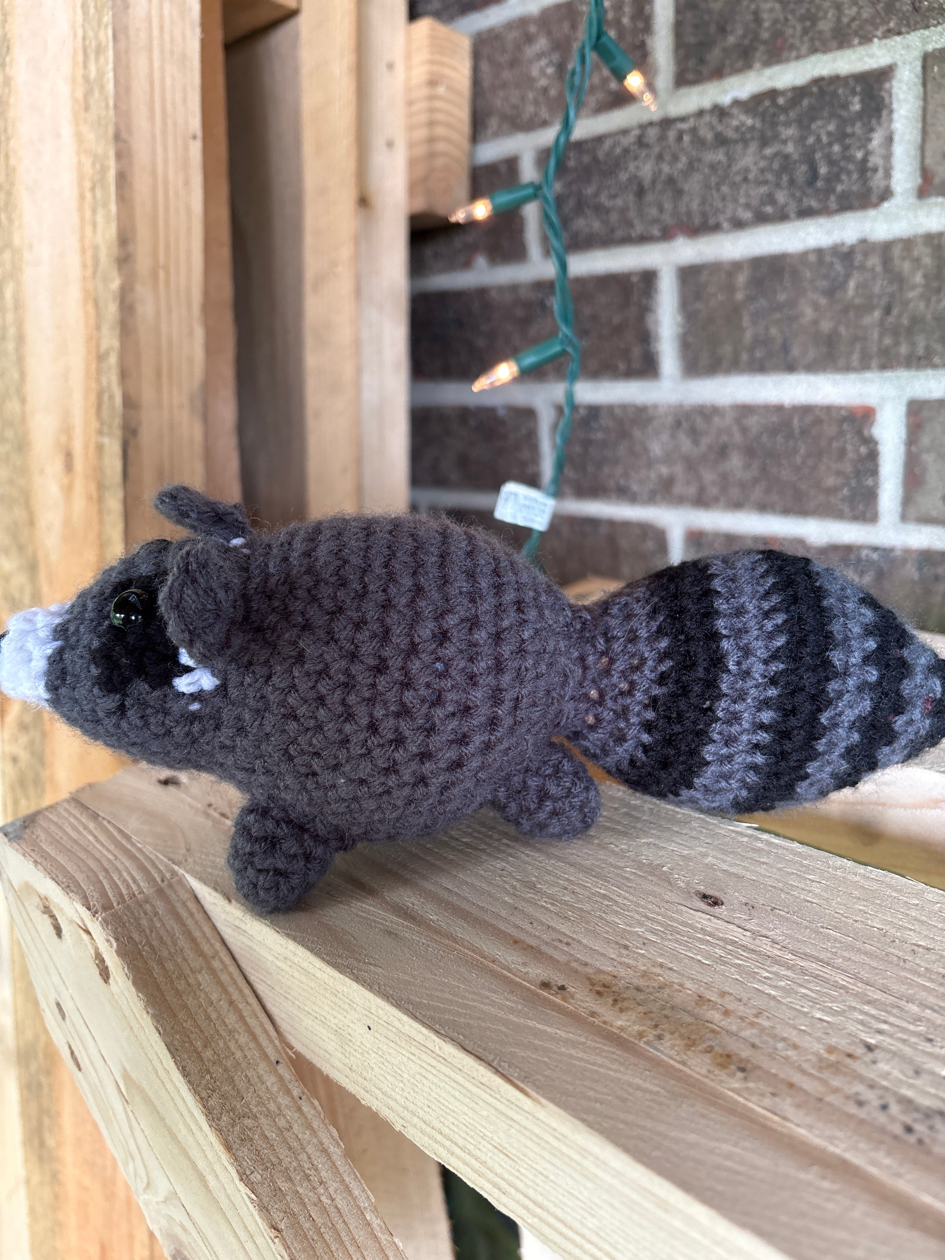 Crochet raccoon