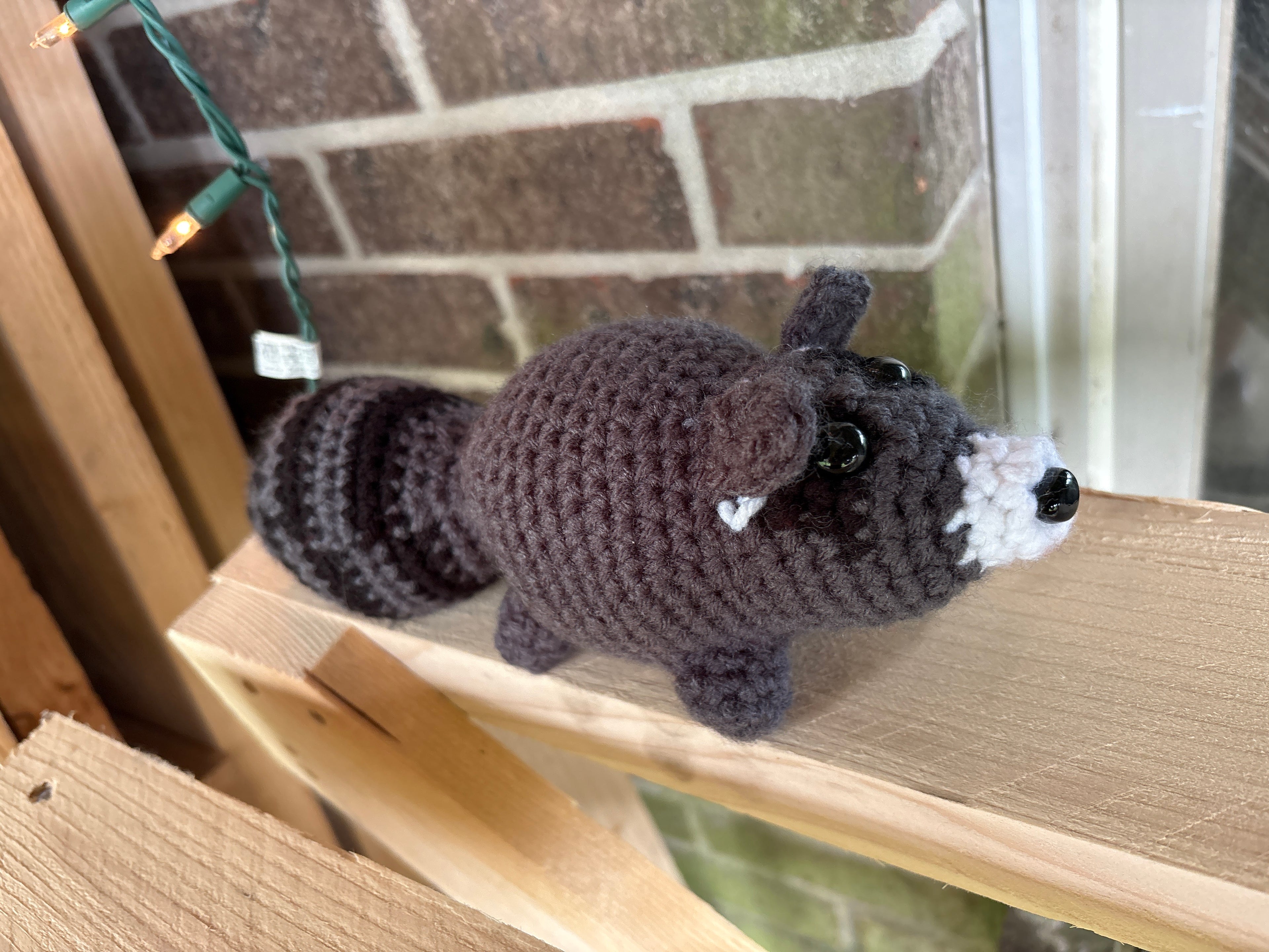 Crochet raccoon